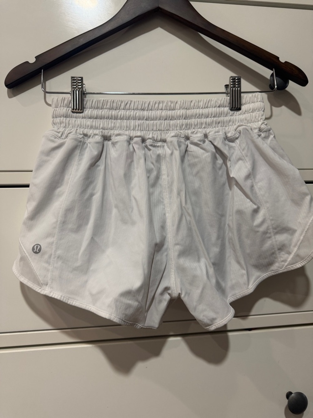 lululemon athletica White Women's Running Shorts with Elastic Waist